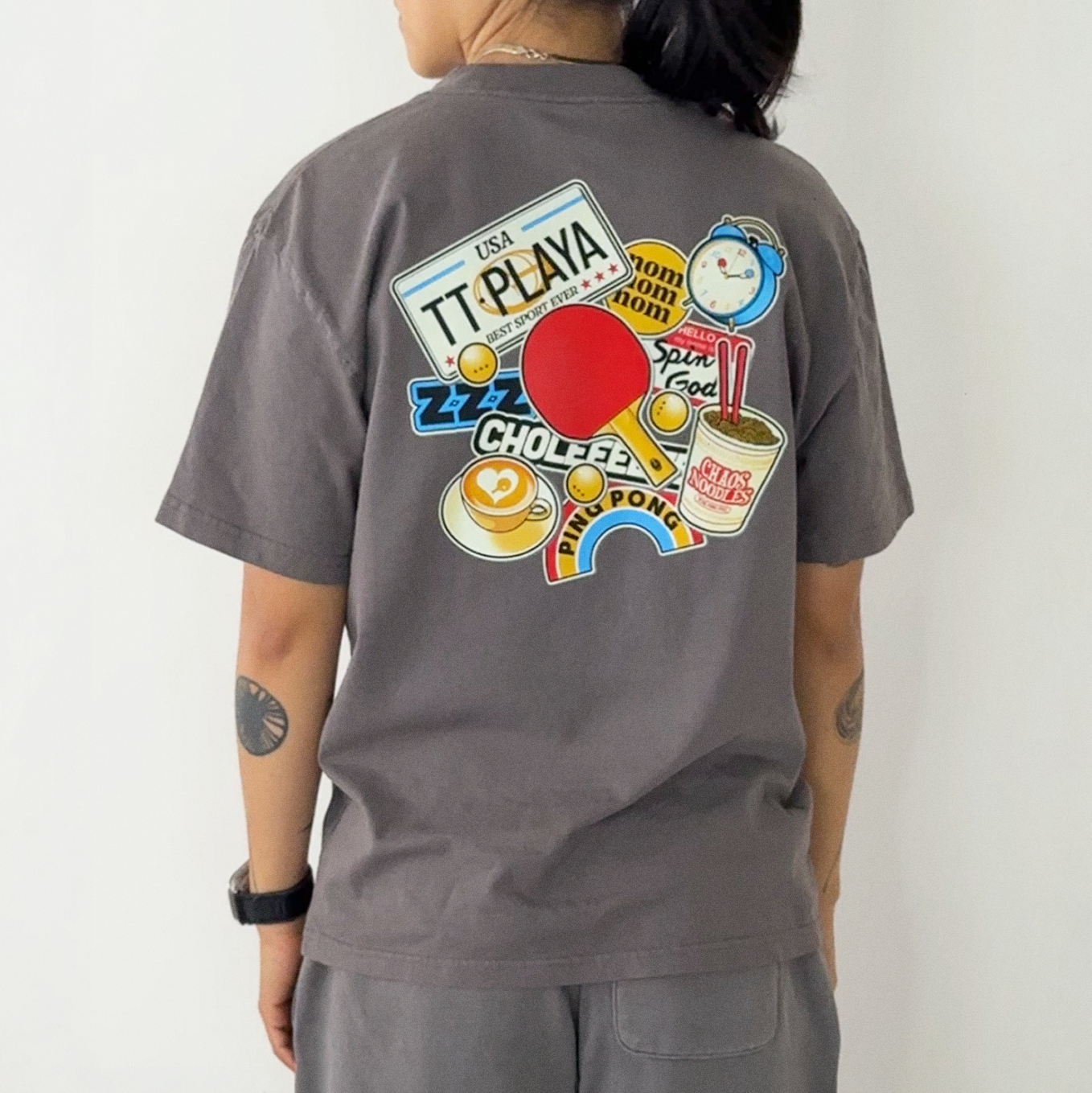 Eat Sleep Ping Pong Repeat - Unisex Heavy Faded T-Shirt