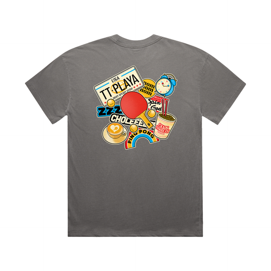 Eat Sleep Ping Pong Repeat - Unisex Heavy Faded T-Shirt